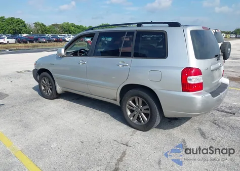 2006 Toyota Highlander Hybrid z USA, uszkodzony, nr VIN JTEDW21A160004727